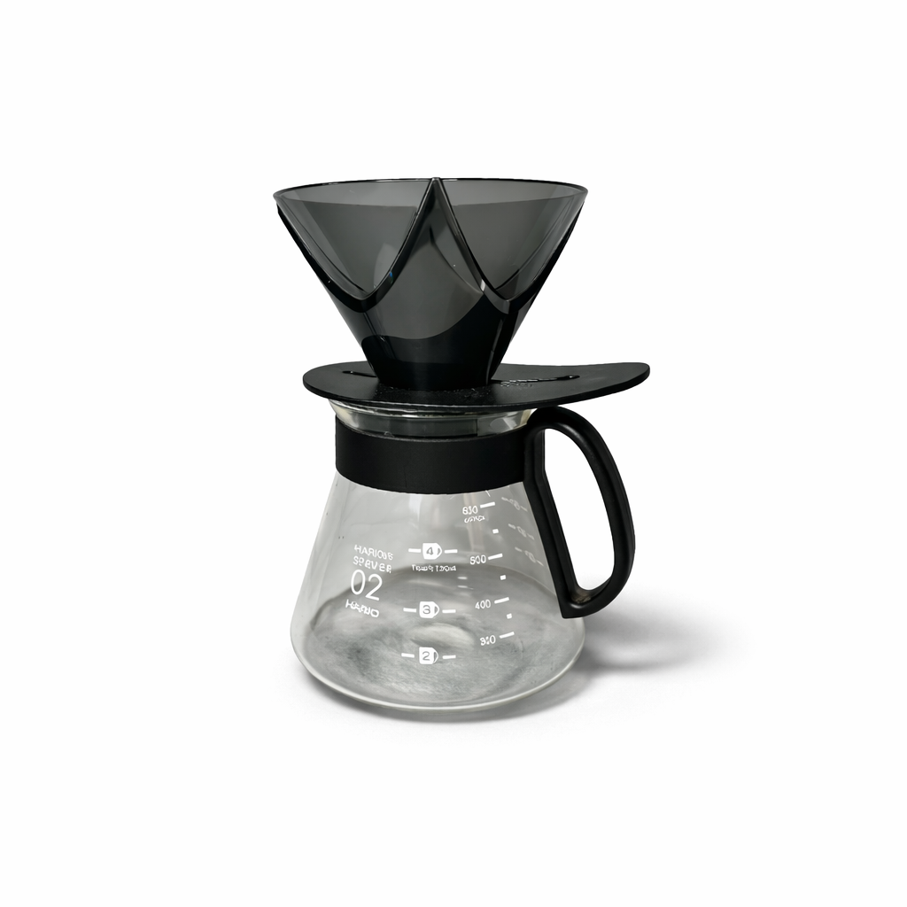 Kit Cafeteira de Vidro com Filtro de Acrílico Hario Mugen Preta