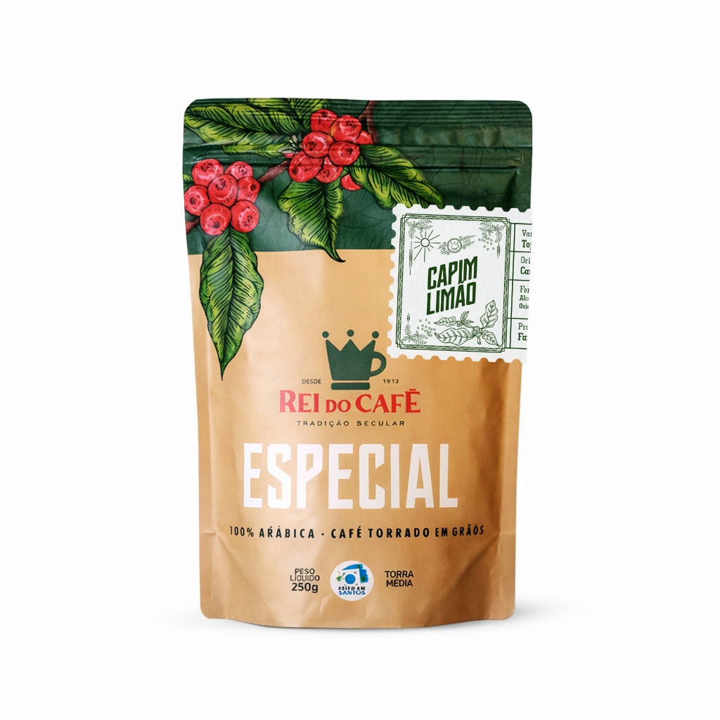 Café Especial Capim Limão — embalagem Rei do Cafe
