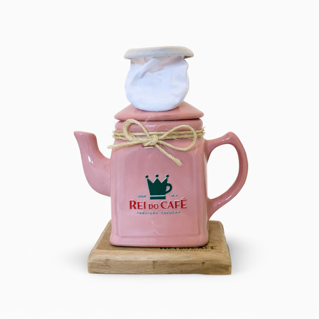 Kit Coador de Pano Individual e Bule de Cerâmica