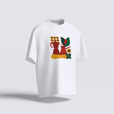 Camiseta Rei do Café (Branca) - Edição Festival Santos Café 2025