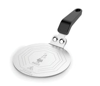 Suporte para indução Bialetti em aço inox 13 cm com cabo preto