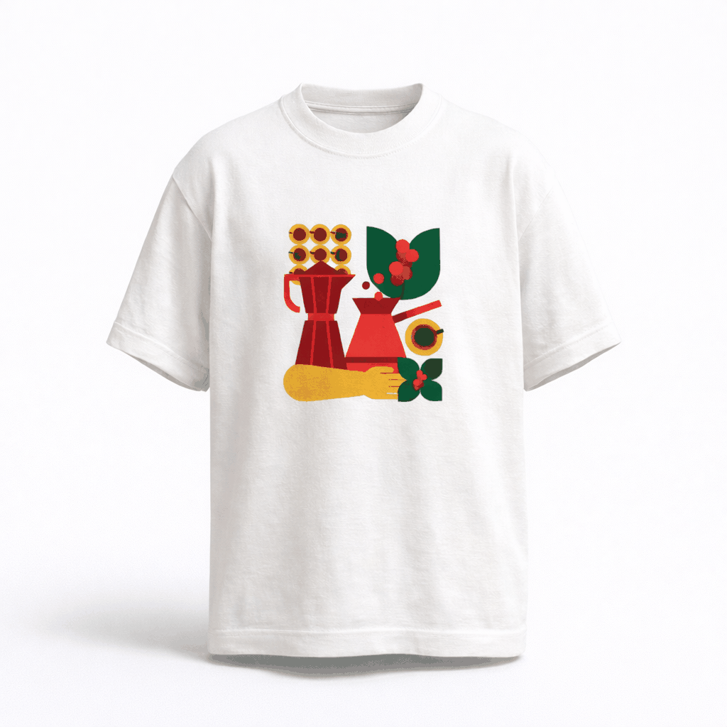 Camiseta Festival Santos CafÃ© 2025 (Branca) — Rei do Cafe